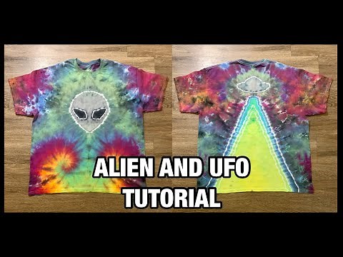 Alien and UFO Tie Dye Tutorial
