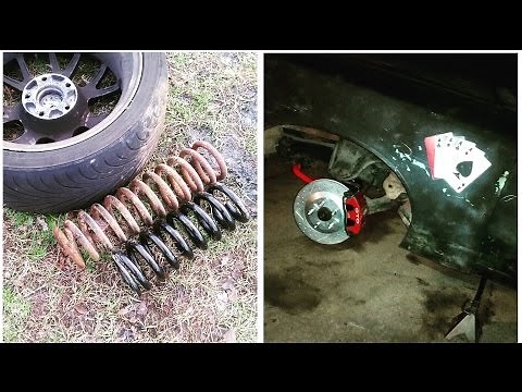 How to change your springs 67 GTO chevelle lowering handling how to, project DEAD MANS HAND