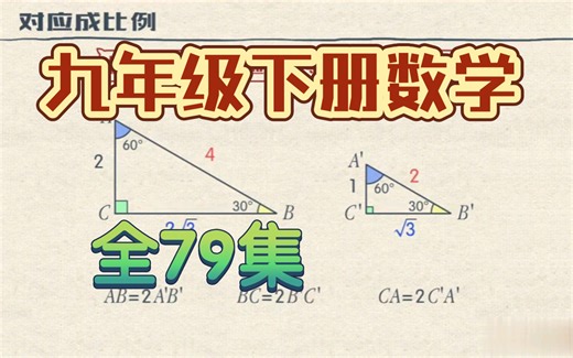 【全79集】趣味动画学初中九年级下册数学知识点，期末逆袭好成绩