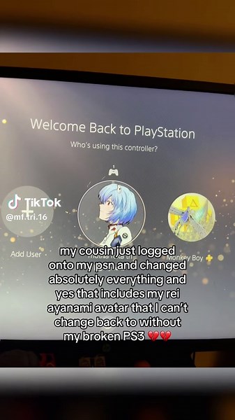 ignore my scratched monitor💔 #evangelion | rei ayanami ps3 avatar