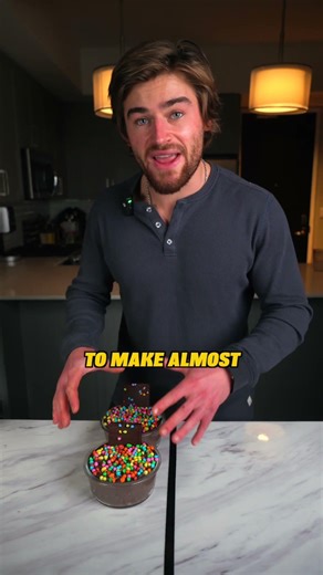 (recipe in description) UNDER 5 Minute No Bake Cosmic Brownie Cheesecake