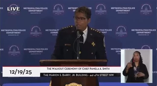 2.2K views · 1.5K reactions | Outgoing Police Chief Pamela Smith speaks during a walkout ceremony held in her honor on Dec. 19, 2025. Smith announced her resignation earlier this month amid allegations that she pressured officers to change crime data classifications, which would have made crime levels appear lower. | The Washington Informer | Facebook
