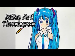 How to Draw Hatsune Miku EASY ✏️ | Step-by-Step Timelapse Tutorial for Beginners