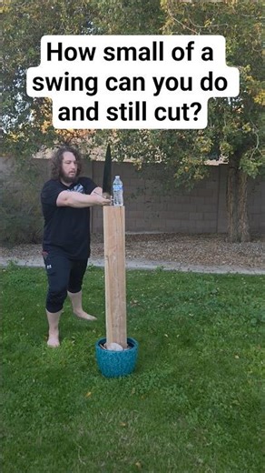 Upgraded #swordier 18c: 0 distance cuts #medievalweapons #swordtest #cuttest #swordskills