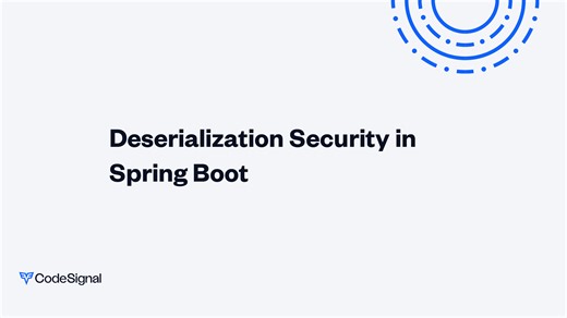 Deserialization Security in Spring Boot