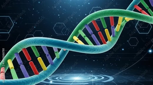 DNA Structure Analysis in Laboratory Environment, 4K Visualization, December 2025