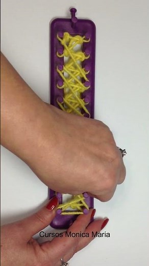 PUNTO CRISS CROSS en Telar Rectangular | Parte 1 #shortvideo #telar #crisscross #puntadas