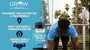 grow vitamin Electrolyte Capsules – Sugar-Free Electrolyte Tablets for Energy, Endurance & Hydration. Keto-Friendly Salt Pills, No Maltodextrin. Perfect for Fitness & Daily Hydration – 100 Caps