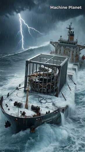 Giant Python Transport Ship Battles Monster Storm – Cage Shaking Under Pressure! 😱🐍⚡