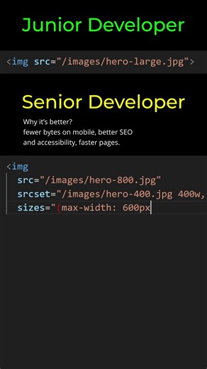 Junior Developer vs Senior Developer (Part 4) #programming #coding #html