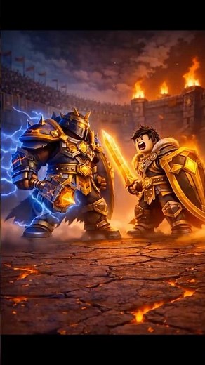Fantasy Arena Battle | Fire Warrior vs Lightning Juggernaut Cinematic Animation