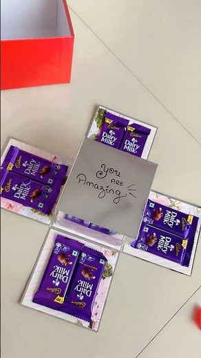 2 layer chocolate explosion box 😍 Handmade surprise box || Chocolate gift