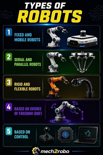 Types of Robots | Robotics Engineering #robotics #roboticsengineering #automation #mech2robo