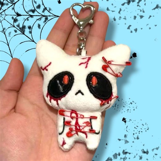 Creepy Monster Doll Keychain, Mini Plush Horror Keychain Charm, Gothic Charm for Anxiety Relief, Women Bags Keychain Halloween Accessories - Etsy
