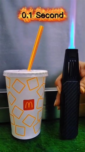 powerful Lighter vs Cardboard glass #‎⁨@lighters-handle⁩