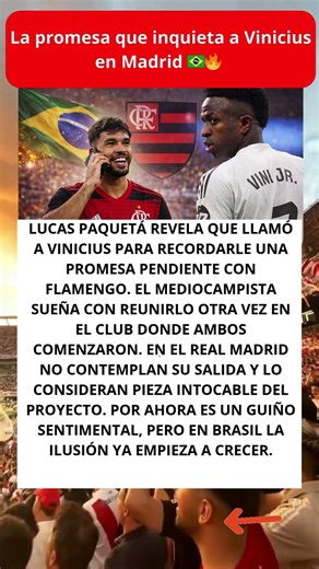La promesa que inquieta a Vinicius en Madrid 🇧🇷🔥