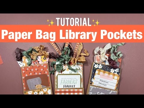 Paper Bag Library Pockets ✨Cozy Fall TUTORIAL