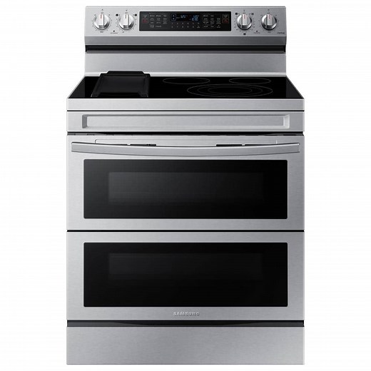 Reviews for Samsung 30 in. 5-Burner Element Smart Freestanding Double Oven Electric Range in Stainless Steel with Flex Duo | Pg 1 - The Home Depot
