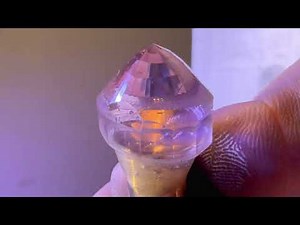 Homemade Faceting machine - Turning a throw away quartz into a stunning gem