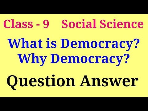 what is democracy why democracy question answer | class 9 civics chapter 1 question answer