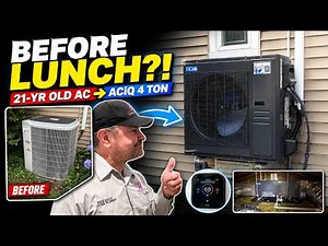 We Replaced a 21-Year-Old AC Before Lunch | 4-Ton ACiQ Heat Pump Install