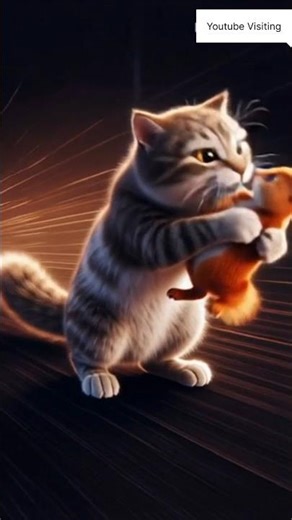 cat and squirrel cartoon #shorts