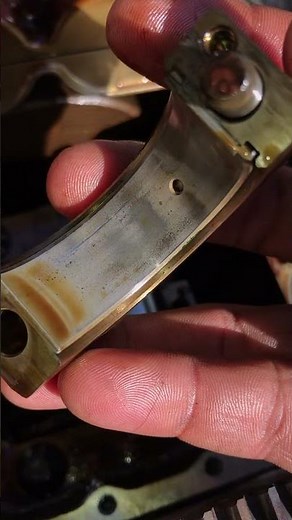 Connecting rod bearings and crank journal #mechanic #diy #engine #crankshaft