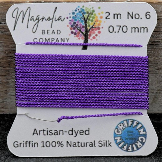 Wild Orchid Purple Griffin Silk Cord – Hand-dyed Thread for Knotting, Jewelry Making, Pendant Stringing - Etsy