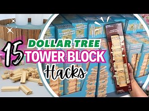 15 Brilliant DIYs Using Dollar Tree Tumbling Tower Blocks ⭐ Jenga Block Hacks