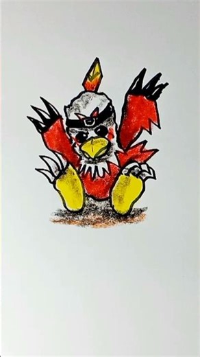 Cara menggambar Digimon Hawkmon