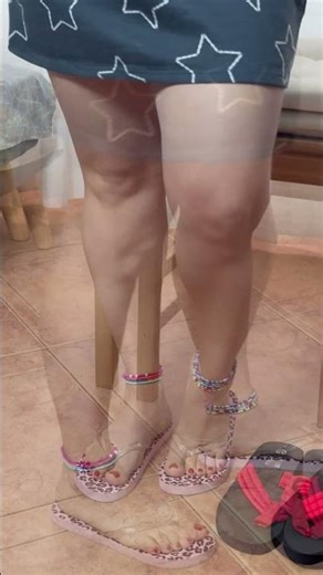 Lilac Leopard Flip Flops with Clear Strap