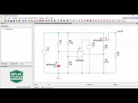 undervoltage lockout circuit | Low voltage protection circuit | UVLO circuit | MPLAB MINDI simulator