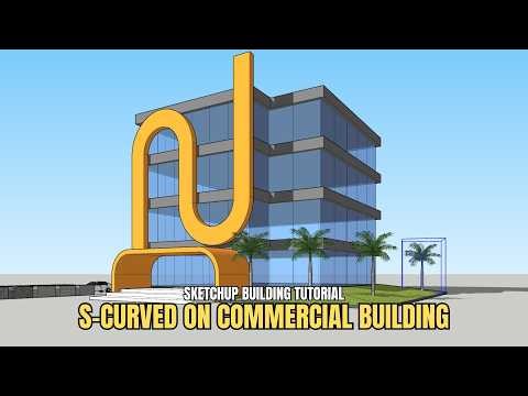 SKETCHUP BUILDING TUTORIAL HOW TO CREATE S CURVED FACADE ON COMMERCIAL BUILDING