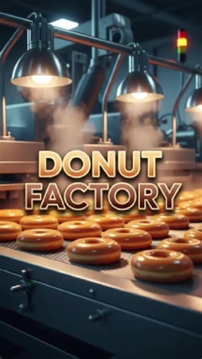 Inside a Donut Factory — How Thousands of Donuts Are Made Every Hour #DonutFactory #HowItsMade #FoodTok #Factory #fyp