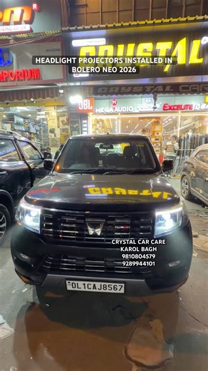 Headlights Projectors installed in Bolero Neo 2026 | Crystal Car Care | #shorts #viral