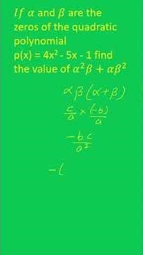 Polynomials Class 10