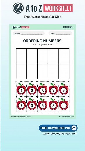 Arrange the Numbers in Correct Order Worksheet – Fun Learning for Kids