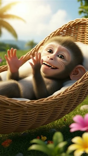 cute baby monkey smiling 🐒🐵🐒🐵🐒 😊😊😊|#aivideo #ai