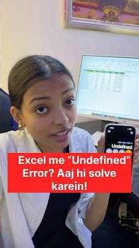 Excel me “Undefined” Error? Aaj hi solve karein! #tricks #ytshorts #excel