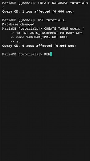 RENAME TABLE in MySQL #mysql #mariadb #sql #databases #coding #programming