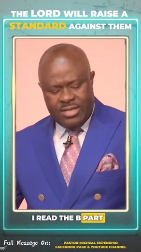 3 comments | ‭Isaiah 59:19... When the enemy comes in like a flood, The Spirit of the Lord will lift up a standard against him. | Michael Ekpenkhio | Facebook