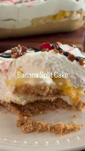 1.5M views · 11K reactions | Banana Split Cake This is one of our...