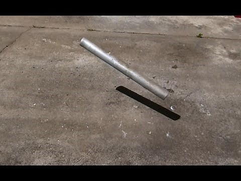 Drop Steel Pipe onto Concrete, Sound Effect, with Video.