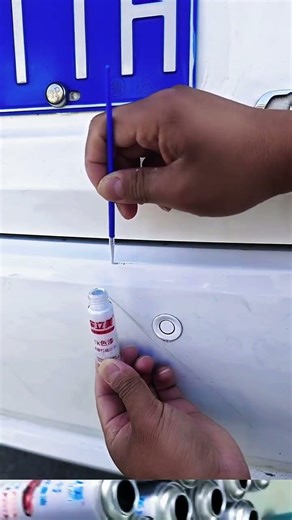 Paint Pen Magic on Car Scratches. #youtubeshorts