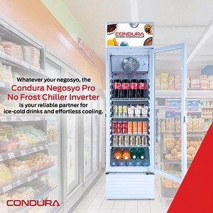 May café, mini mart, bakery, o sari-sari store ka ba? ❄️ Condura Negosyo Pro No Frost Chiller Inverter ang maaasahang kakampi mo! ✅ No manual defrost needed ✅ Mabilis magpalamig in as fast as 40 mins. for model CBC283Ri ✅ Energy-efficient It’s built for your negosyo needs!!📈 ASC Ref. No. C0112N011525C | Condura