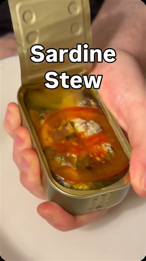 Tinned Fish Reviews on Instagram: "Nuri Tinned Sardine Stew. This is delicious, I heated mine up to eat it. Its £9.95 from @thetinnedfishmarket Limited edition to 1000 tins! Very fancy. 🎩👌 @nuri_sardine #tinnedfish #tinnedfishreviews"