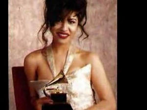 Selena at the 36th annual Grammy Awards