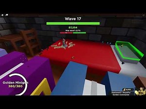 Roblox Tower Battles Defensive holds golden commando gameplay