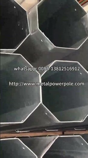 Ground Mounted 15M Electrical Power Post With Baseplate Flange Connection 400x400mm