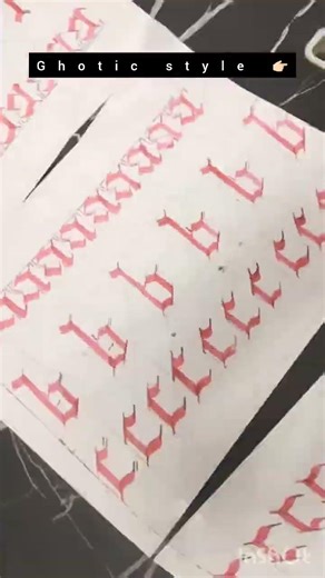 Learning to write A B C in calligraphy Still learning, step by step🤍#zainixart #gothiccalligraphy